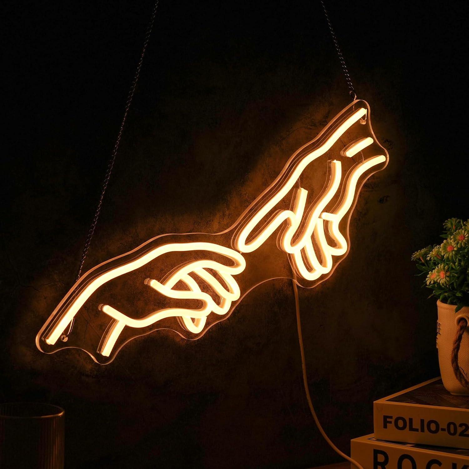 Party Games Shop - Hands Of God Gesture Neon Sign