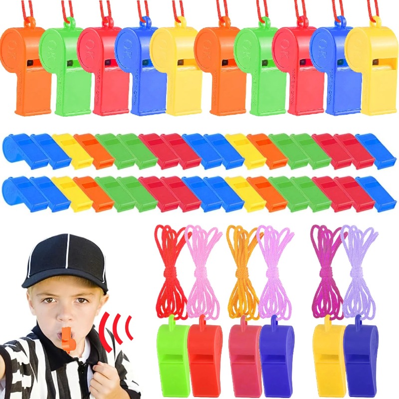 Party Games No Props - 100PCS Randomly Colored Birthday Whistle Children's