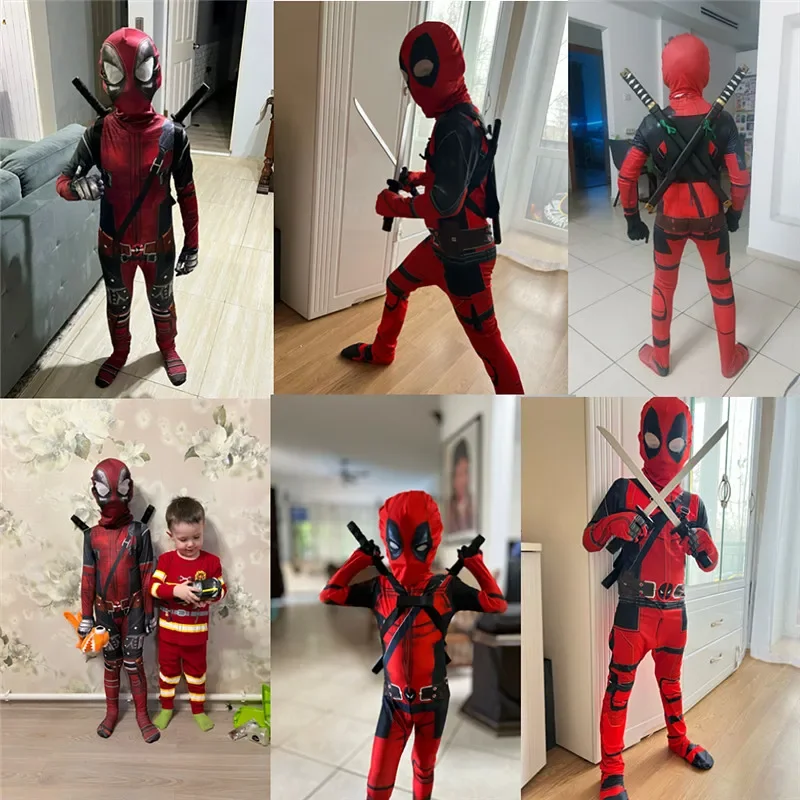 3-12Y Kids Deadpool Costume wi - Party Games Girls 评论和价格