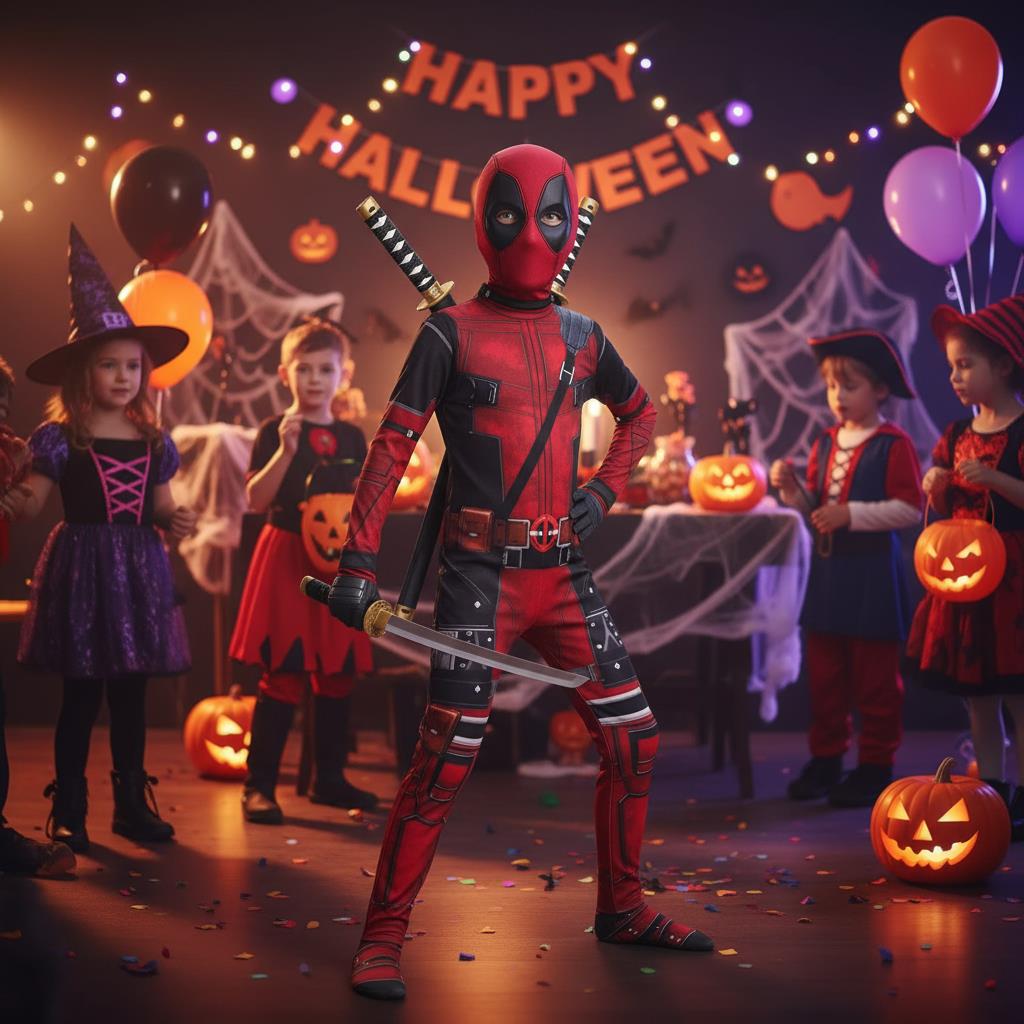3-12Y Kids Deadpool Costume wi - Party Games Girls 评论和价格