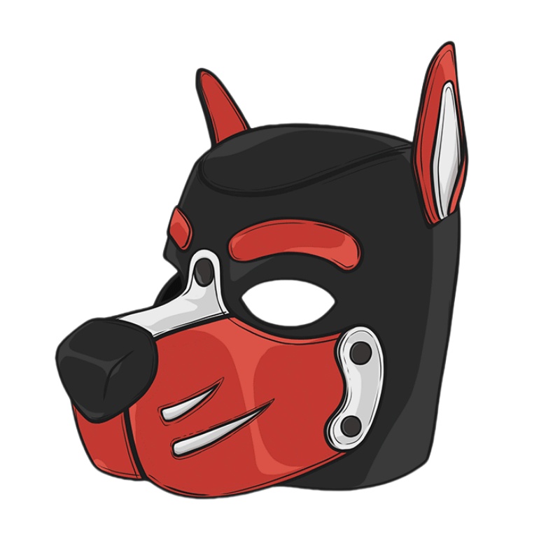 Erotic Colorful Dog Hood Mask  - Party Games Shop 评论和价格