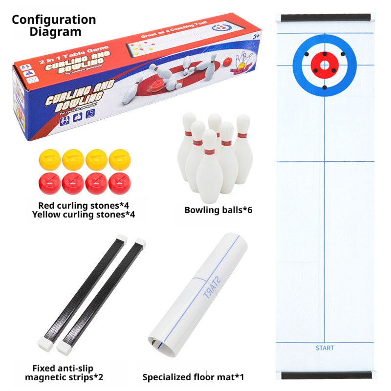 New Mini Curling&Bowling Table - Party Games For 5 Year Olds Indoors 评论和价格
