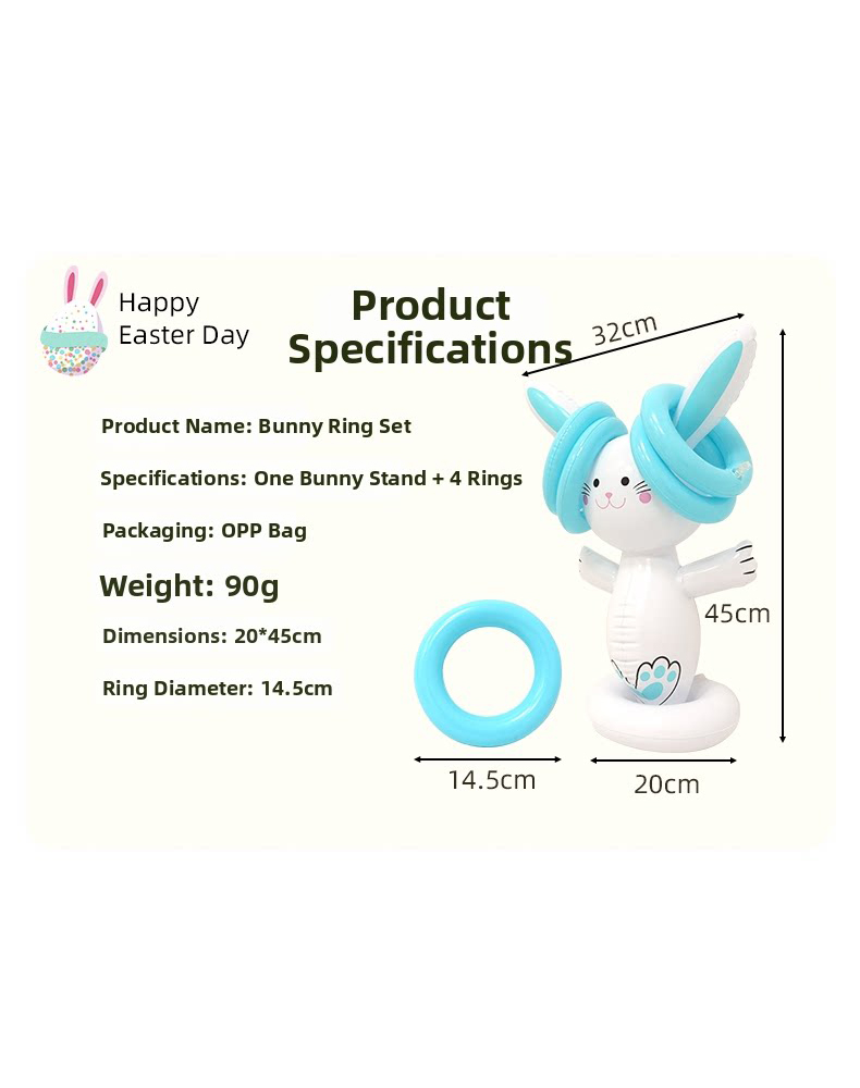 Easter Inflatable Bunny Ring T - Party Games Kids Indoor 评论和价格