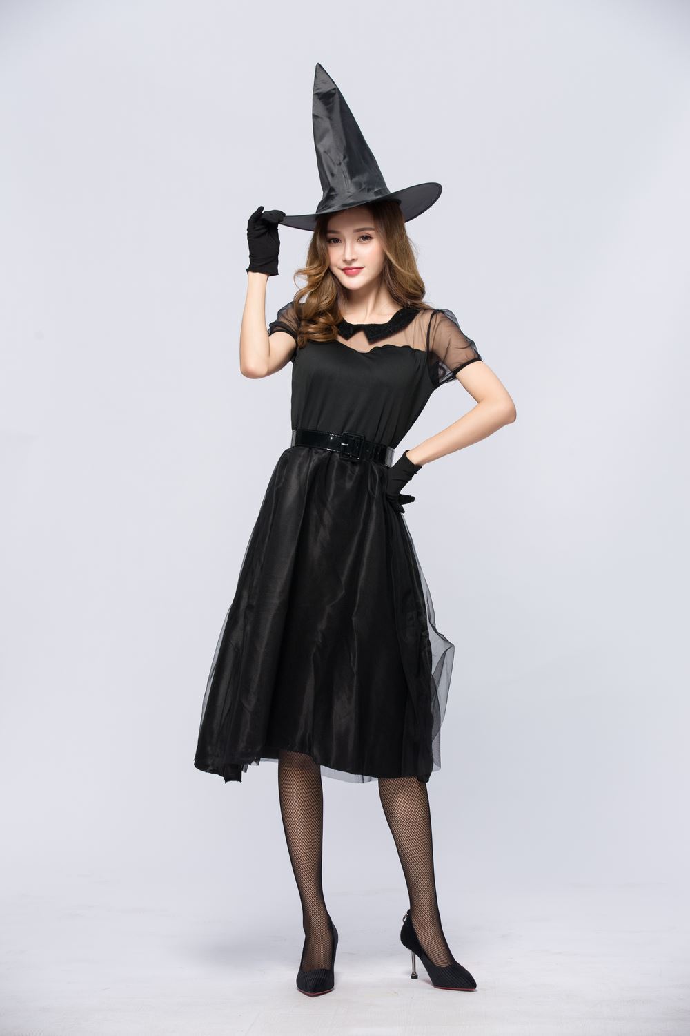 Halloween Black Veil Witch Cos - Party Games Simple 评论和价格
