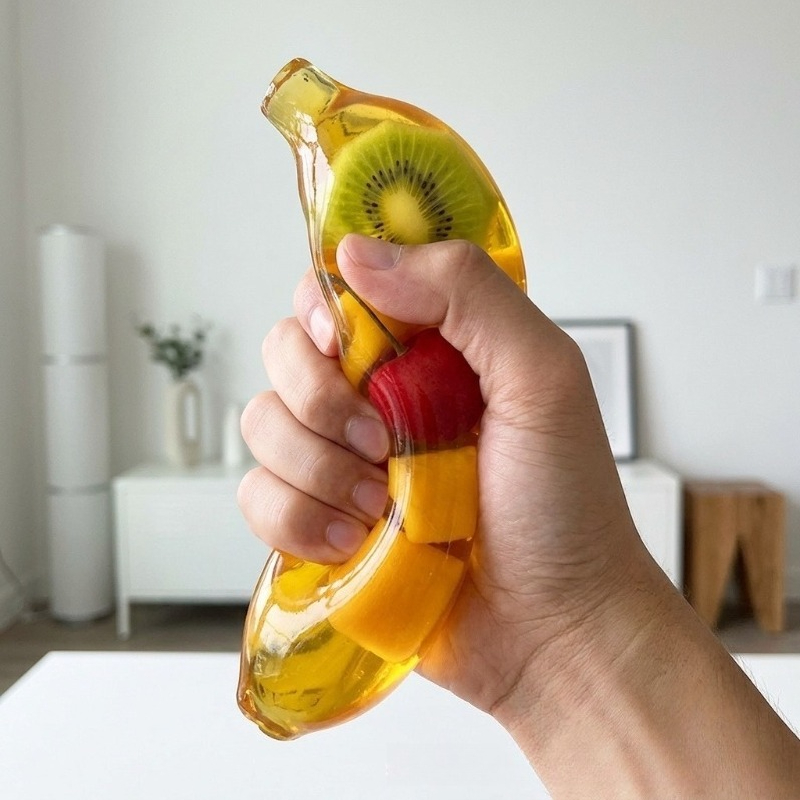 Fruit Banana Jelly Squishy Toy - Party Games Crazy 评论和价格