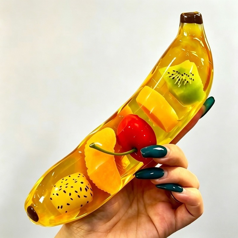 Fruit Banana Jelly Squishy Toy - Party Games Crazy 评论和价格